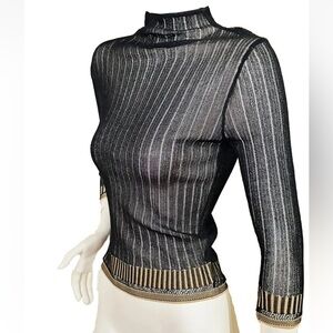 ESSENDI Black And Gold Blouse  Size S